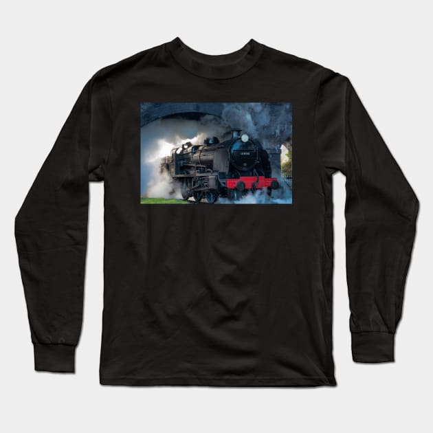 Steam Engine Long Sleeve T-Shirt by Robert john